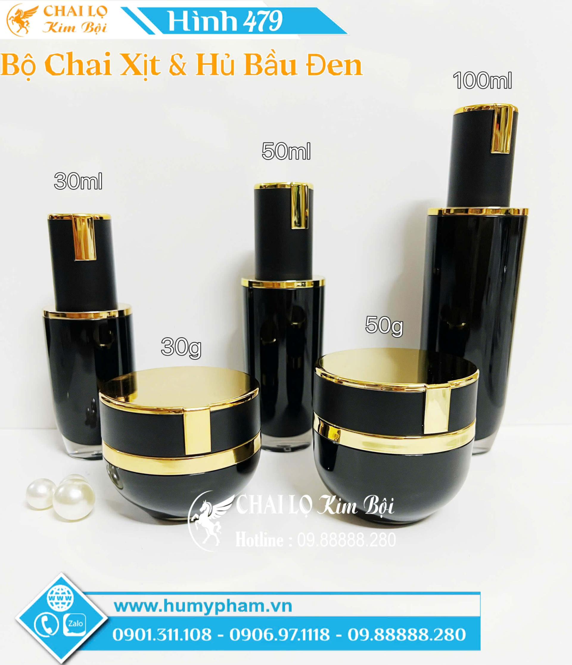 set bộ chai lọ chiết mỹ phẩm cao cấp