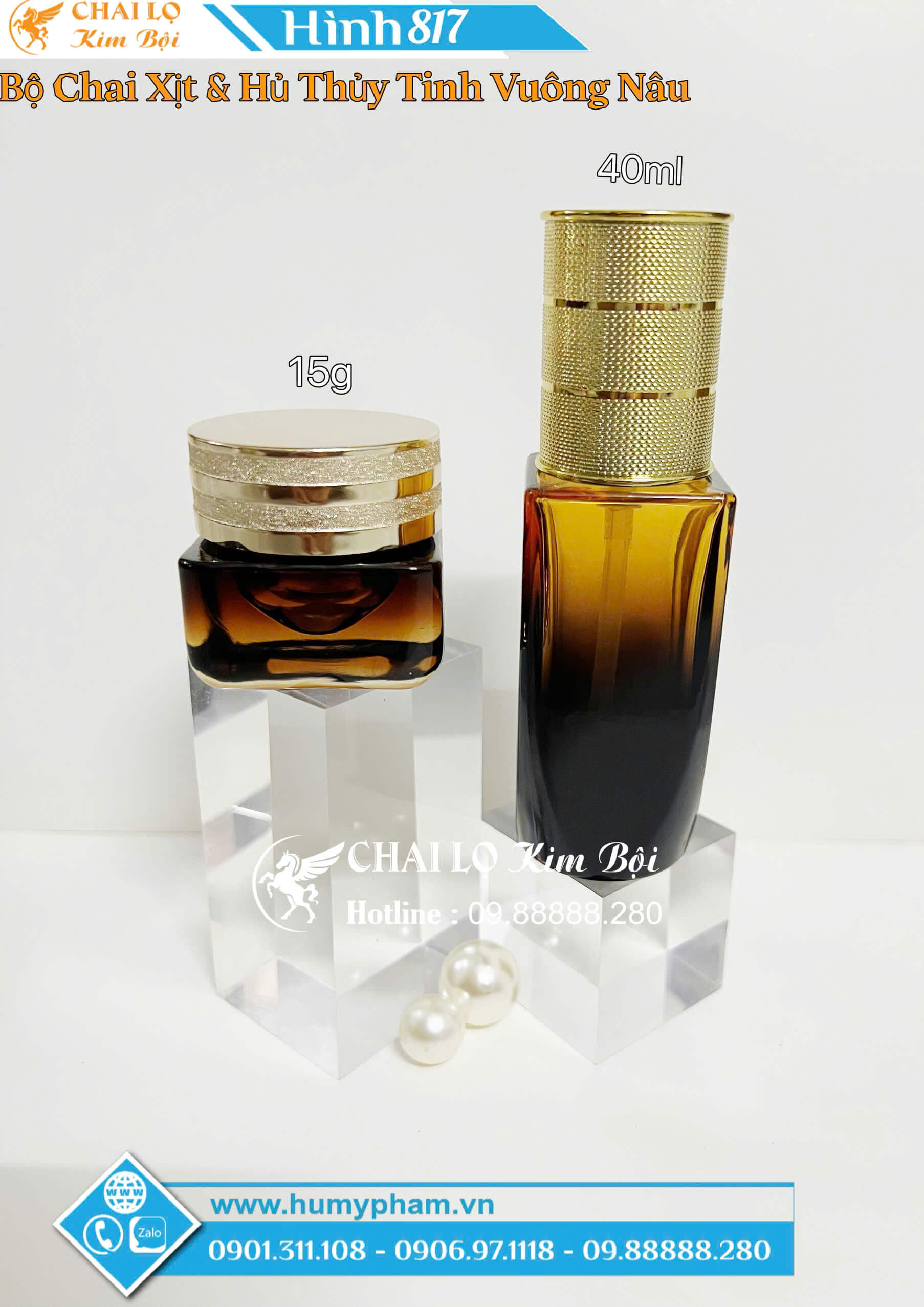 bộ chai lọ thủy tinh