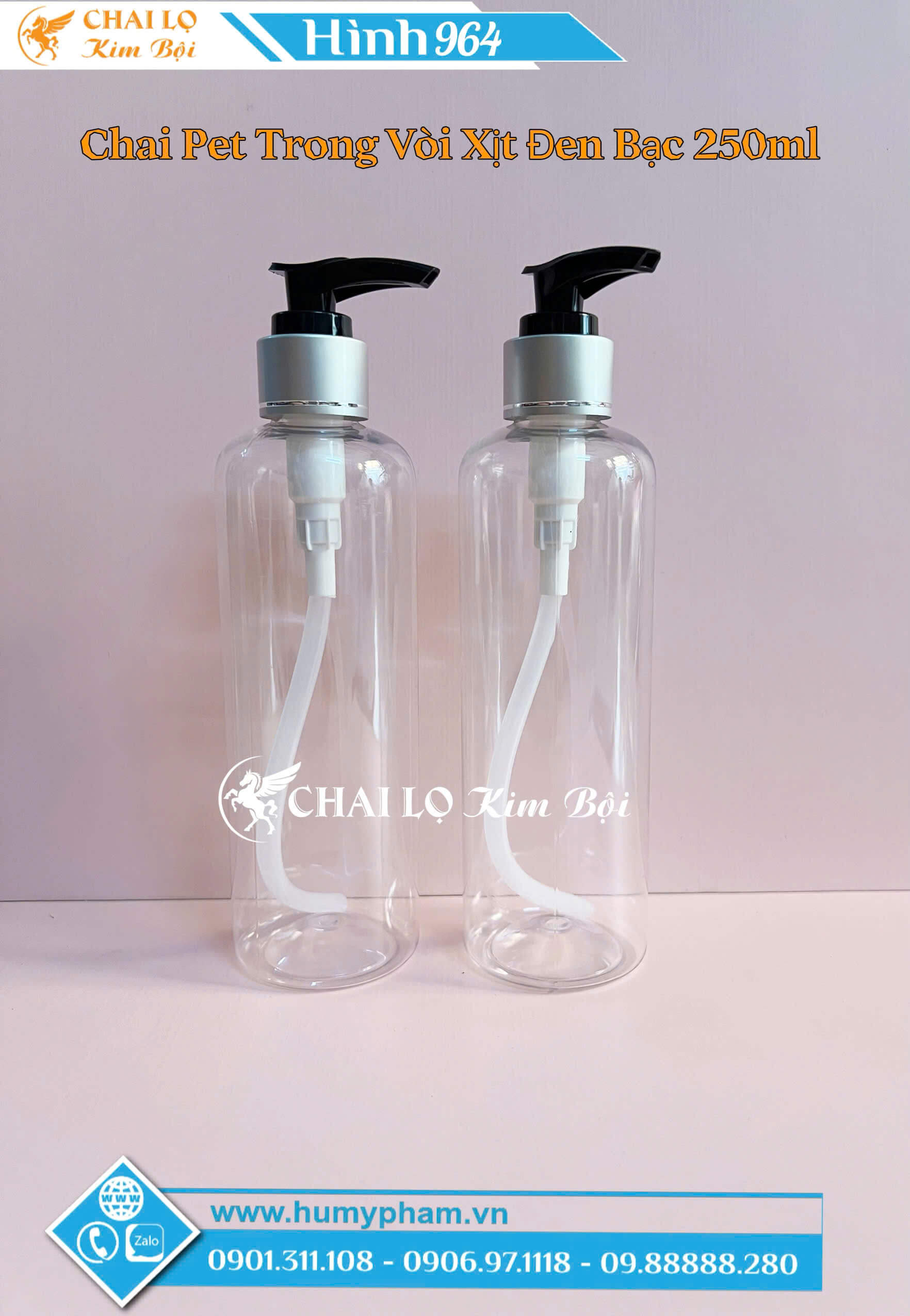 chai pet vòi xịt 250ml 