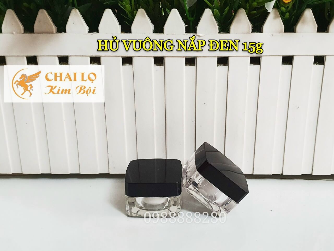 HỦ VUÔNG NẮP ĐEN 15G