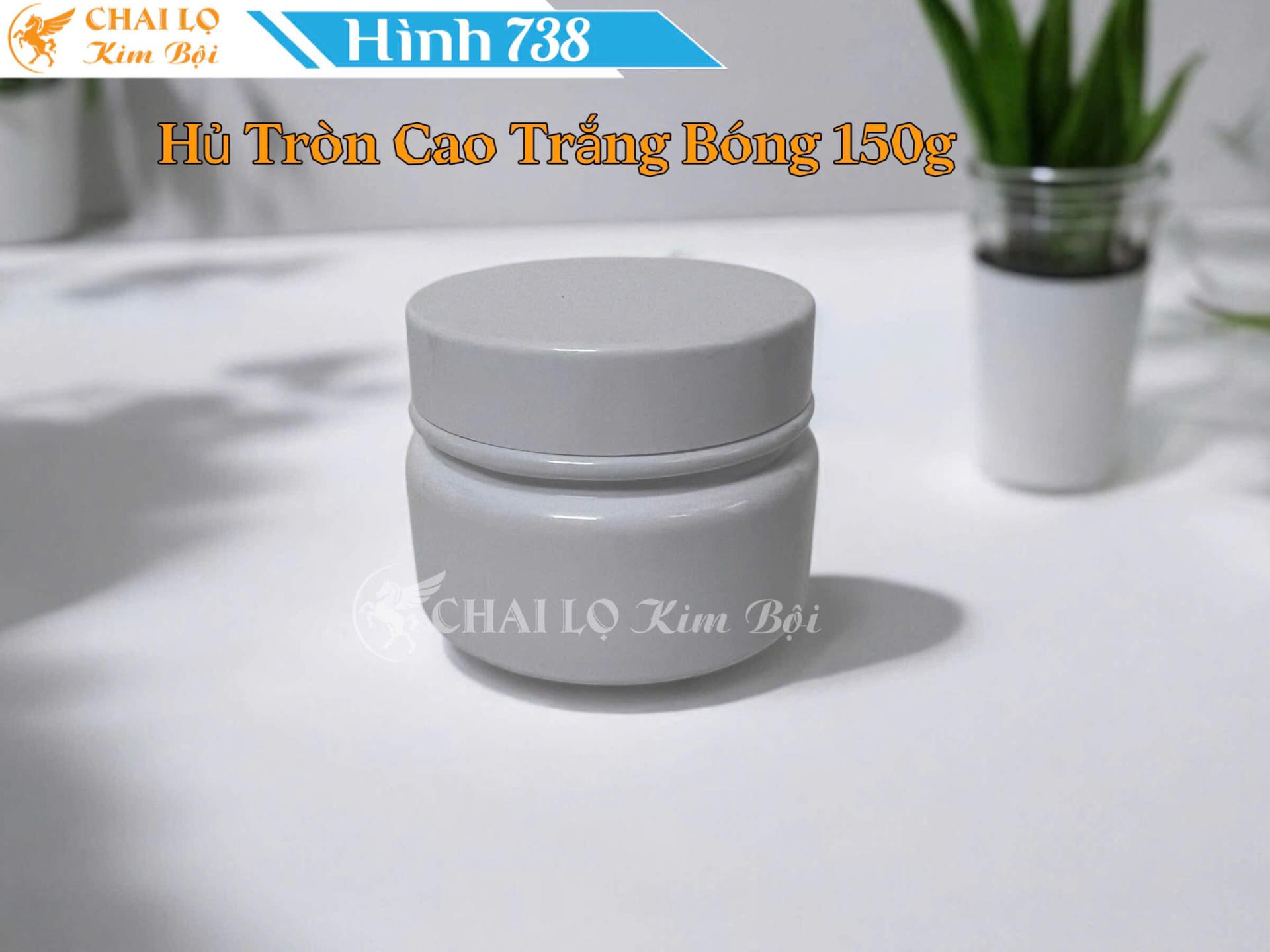 hủ tròn cao trắng bóng 150g