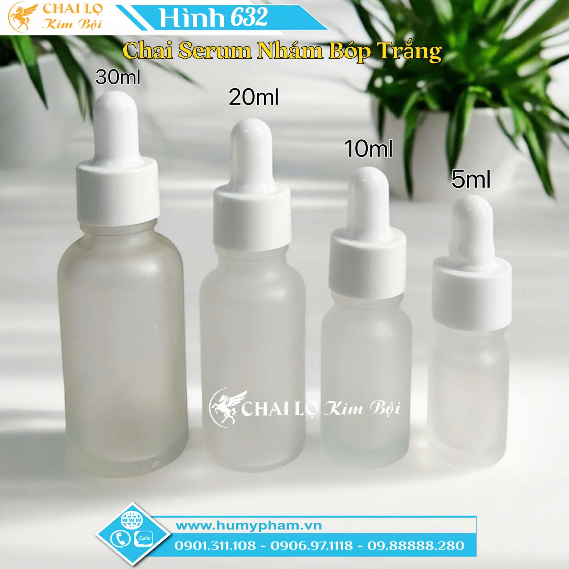 chai serum nhám bóp trắng