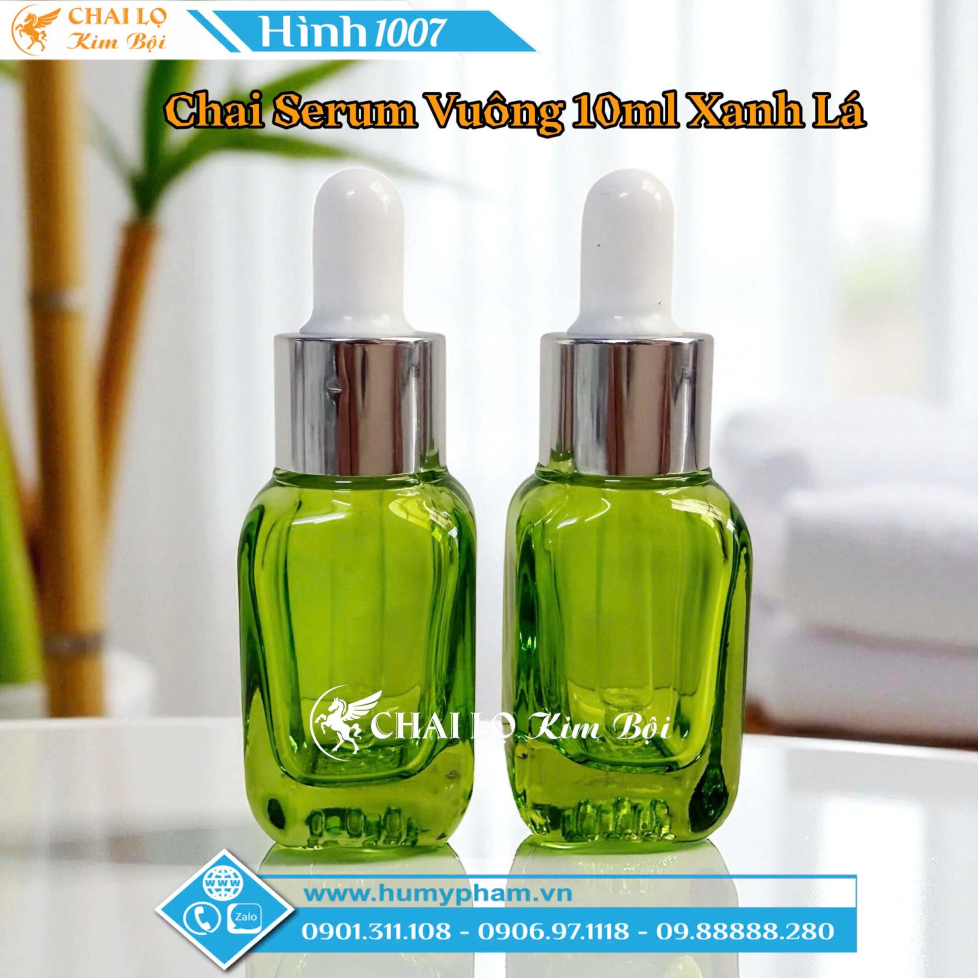chai serum vuong xanh lá 10ml