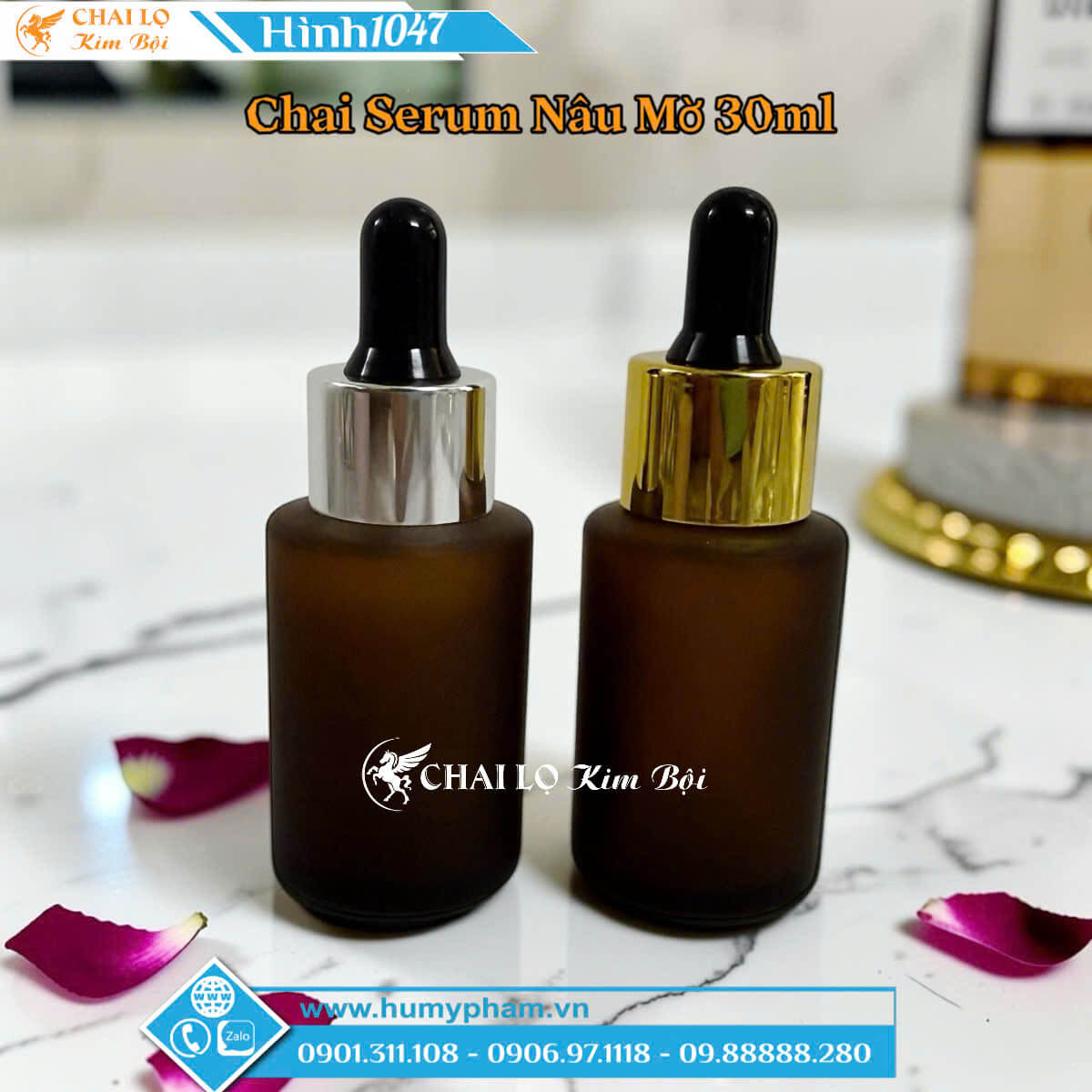 chai serum thủy tinh 30ml