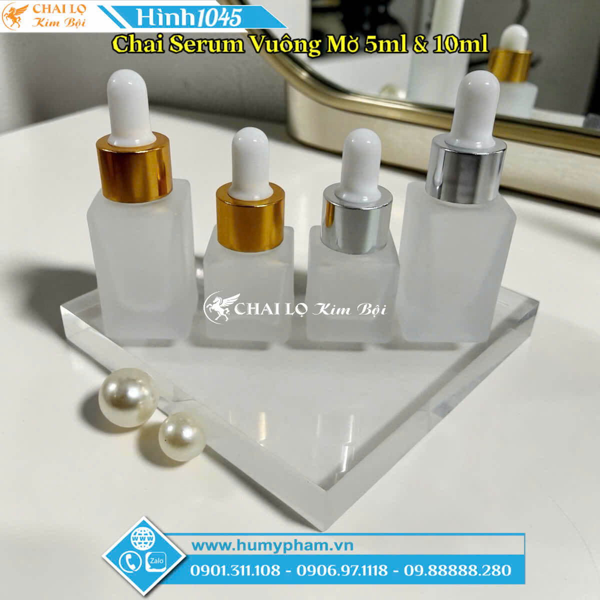 chai serum vuông đựng serum