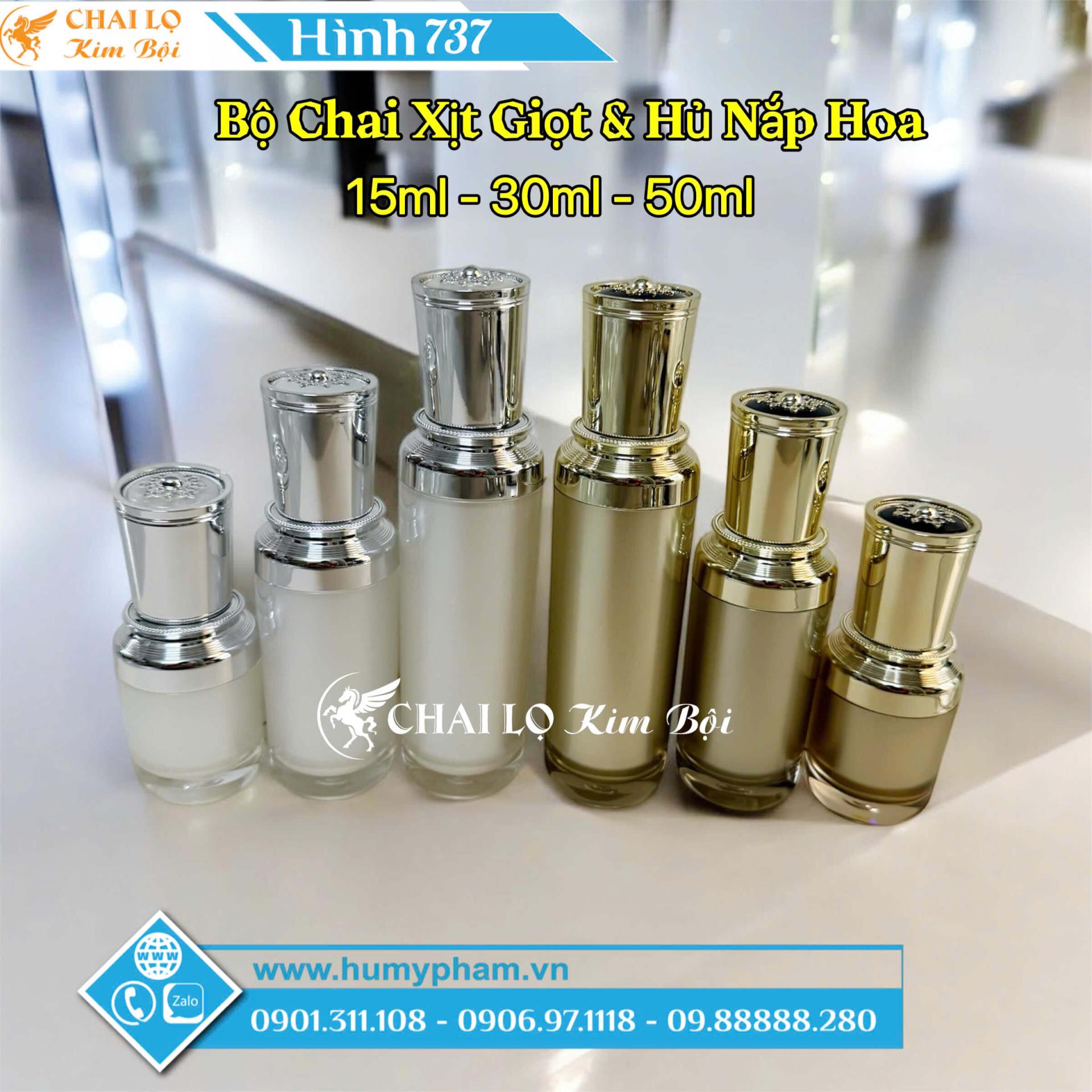 bộ chai lọ nắp hoa tuyết