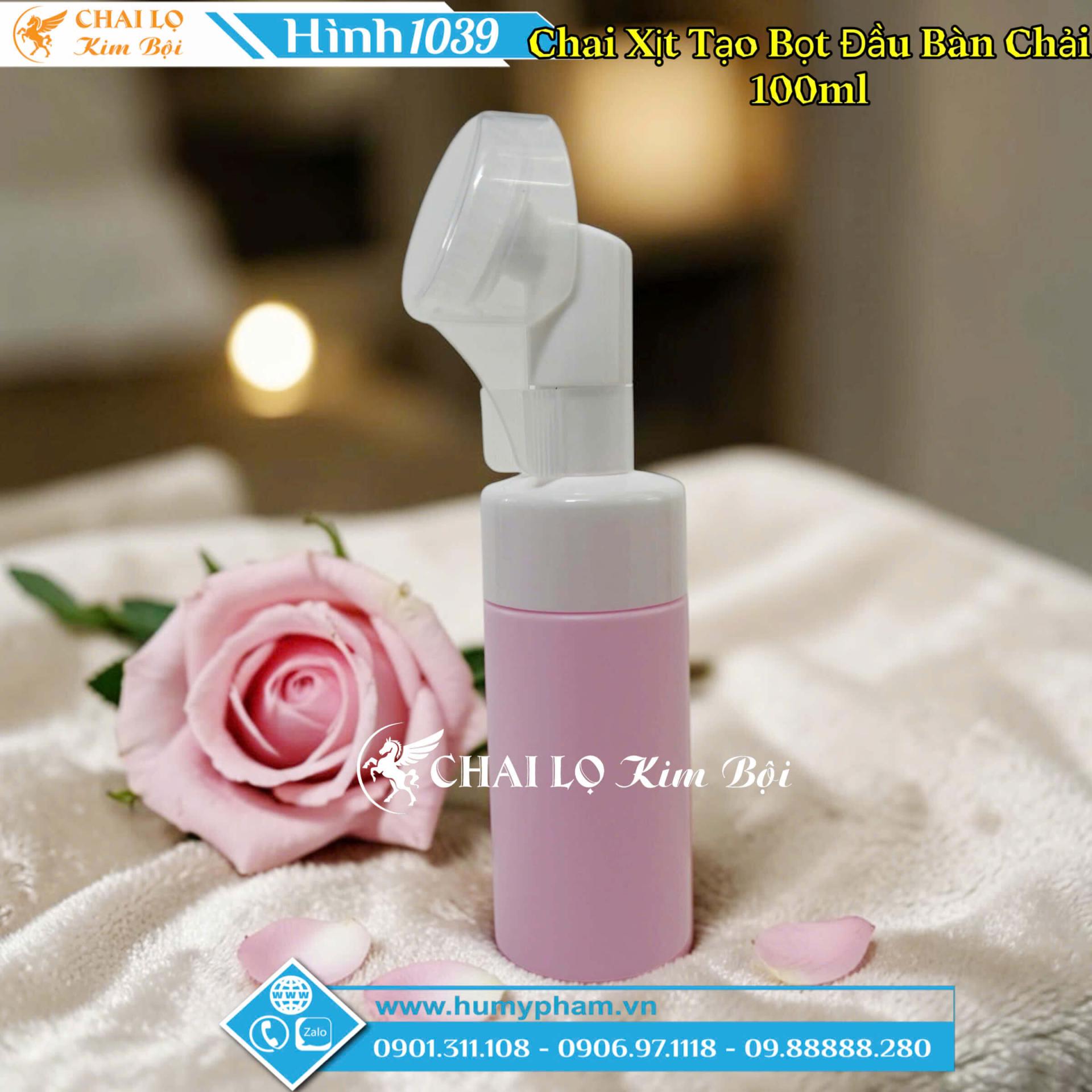 chai đựng sữa rửa mặt tạo bọt bàn chải 100ml