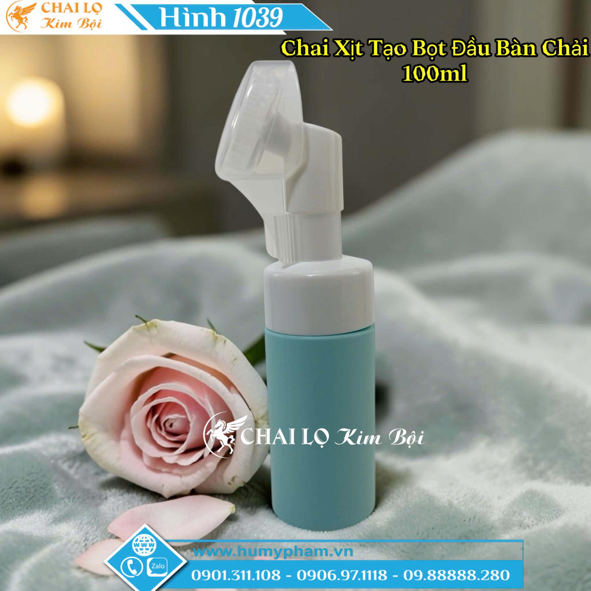 chai đựng sữa rửa mặt tạo bọt bàn chải 100ml