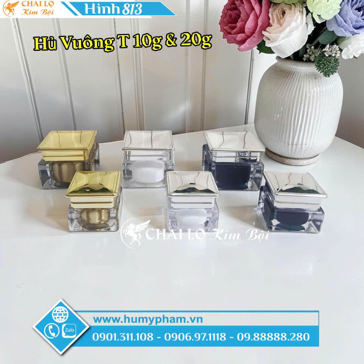 hủ đựng kem vuông T