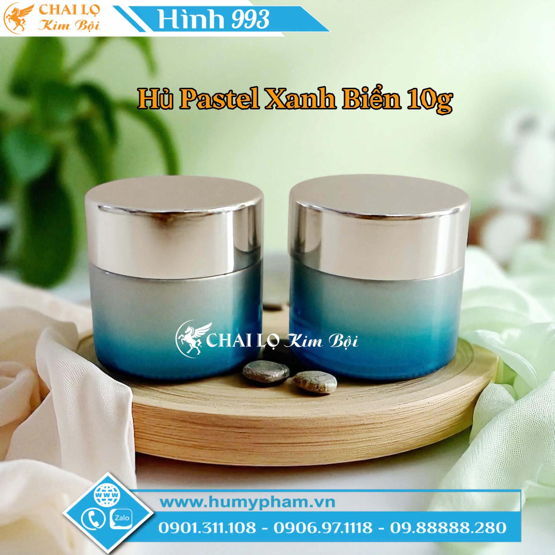  BỘ CHAI SERUM VÀ HỦ PASTEL XANH BIỂN