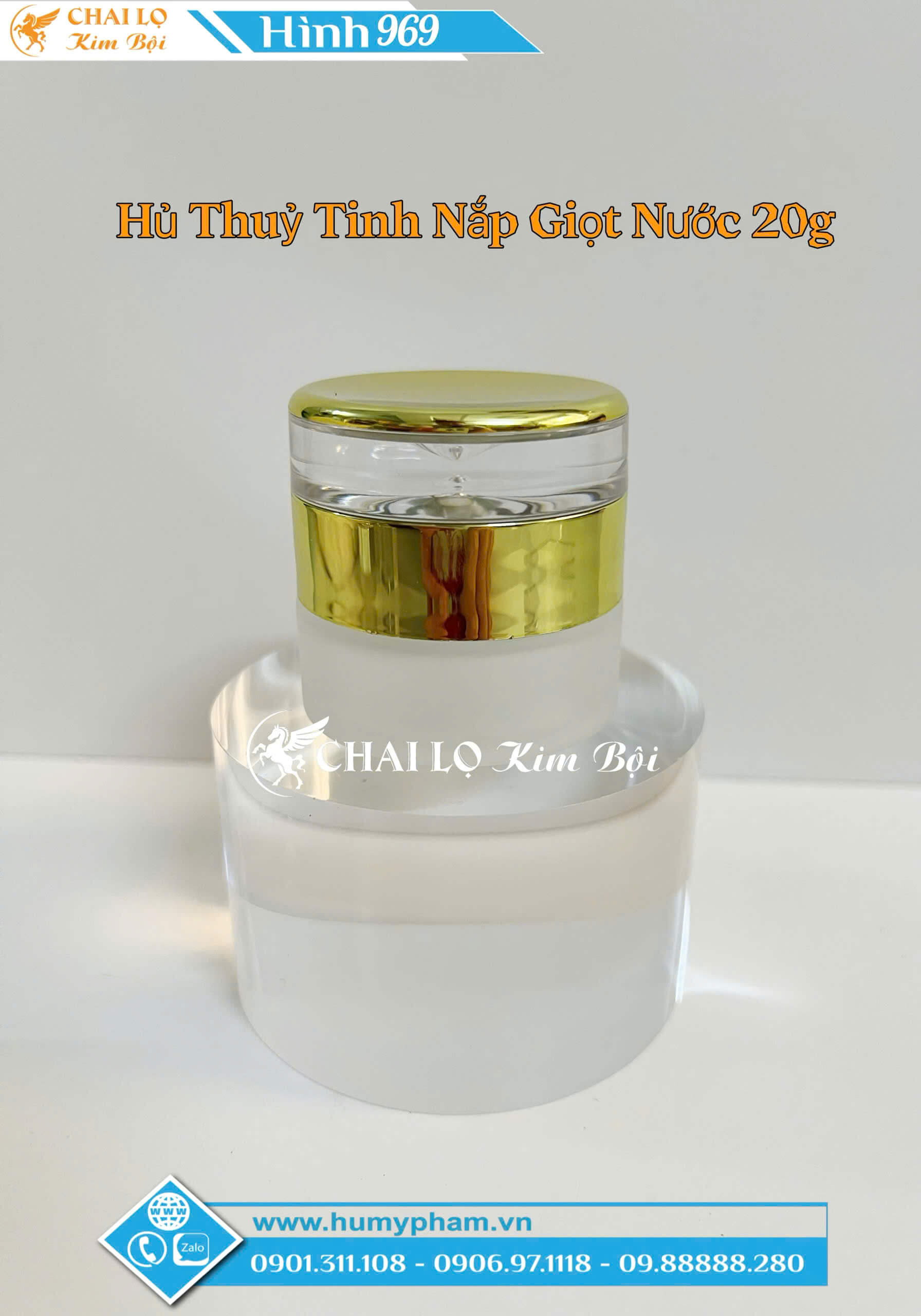 HỦ THỦY TINH NẮP GIỌT NƯỚC 20g
