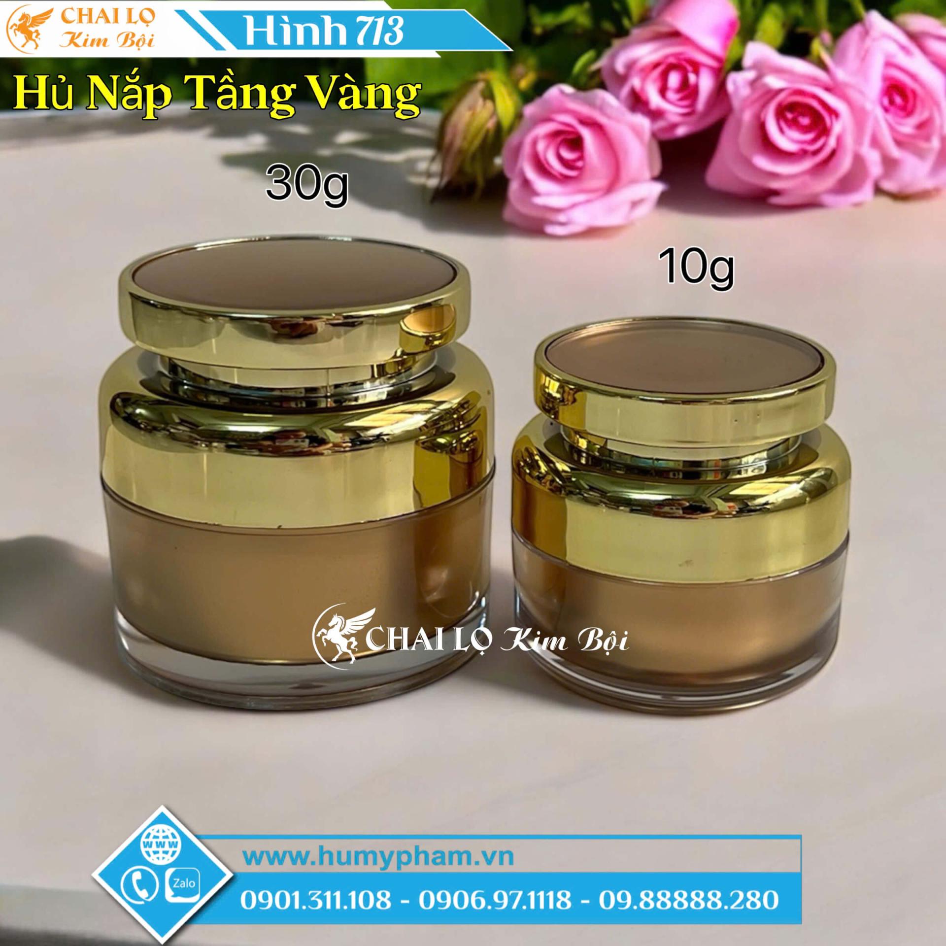 hủ nắp tầng vàng