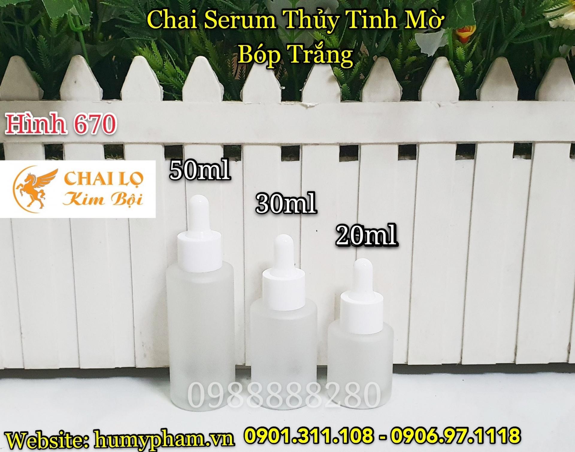 chai serum mờ