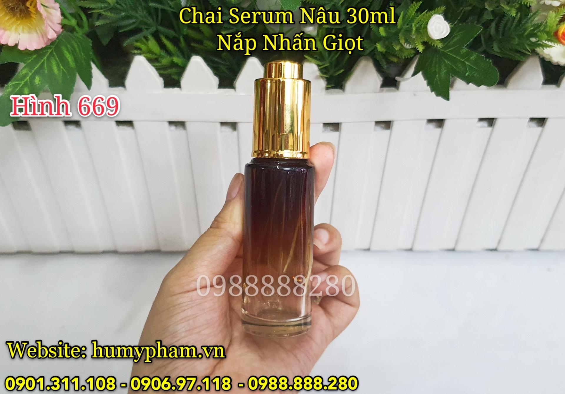 chai serum nắp nhấn