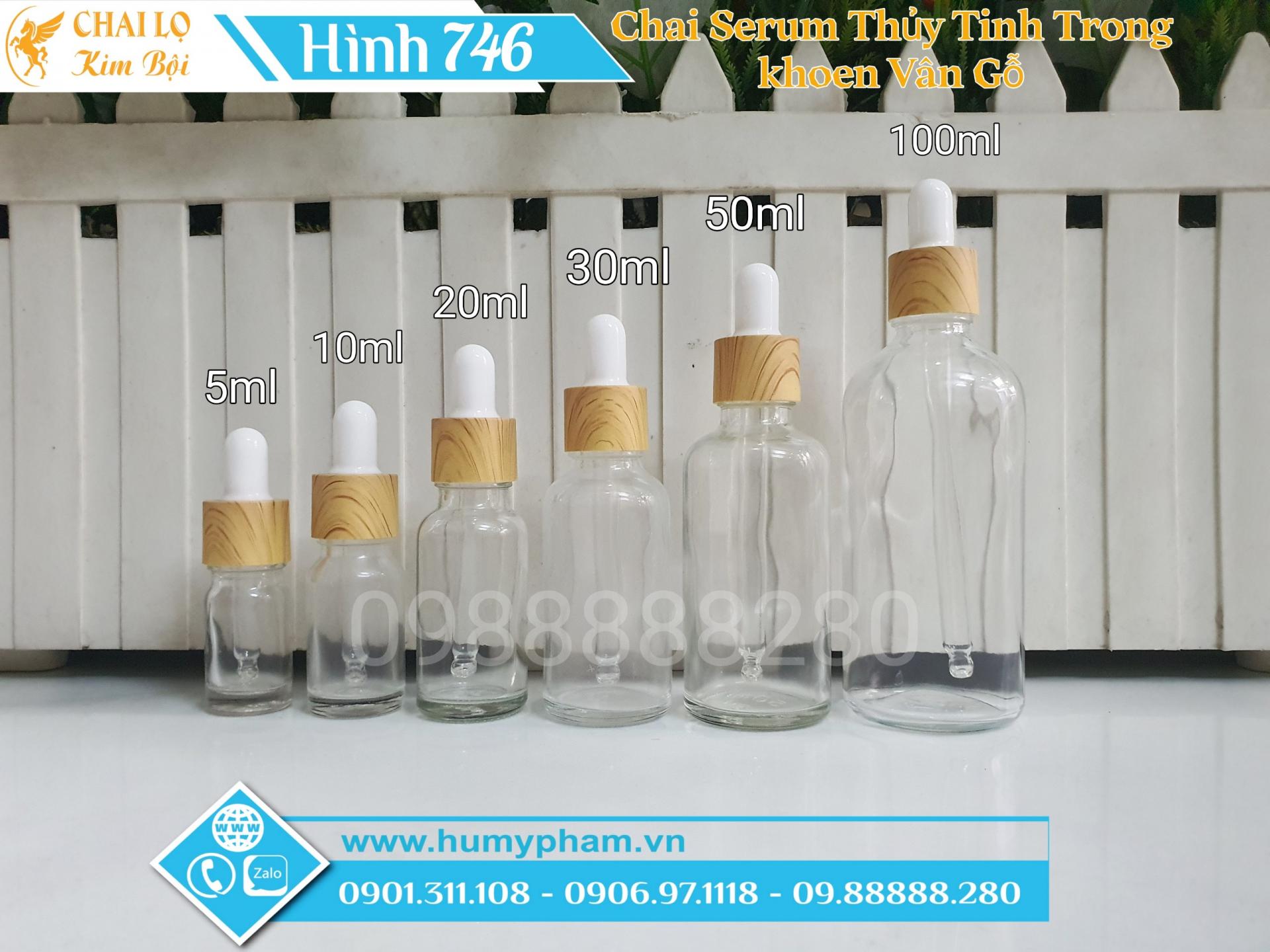 chai serum nắp vân gỗ