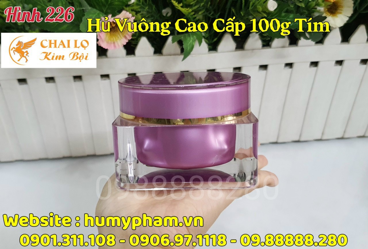 hủ vuông tím