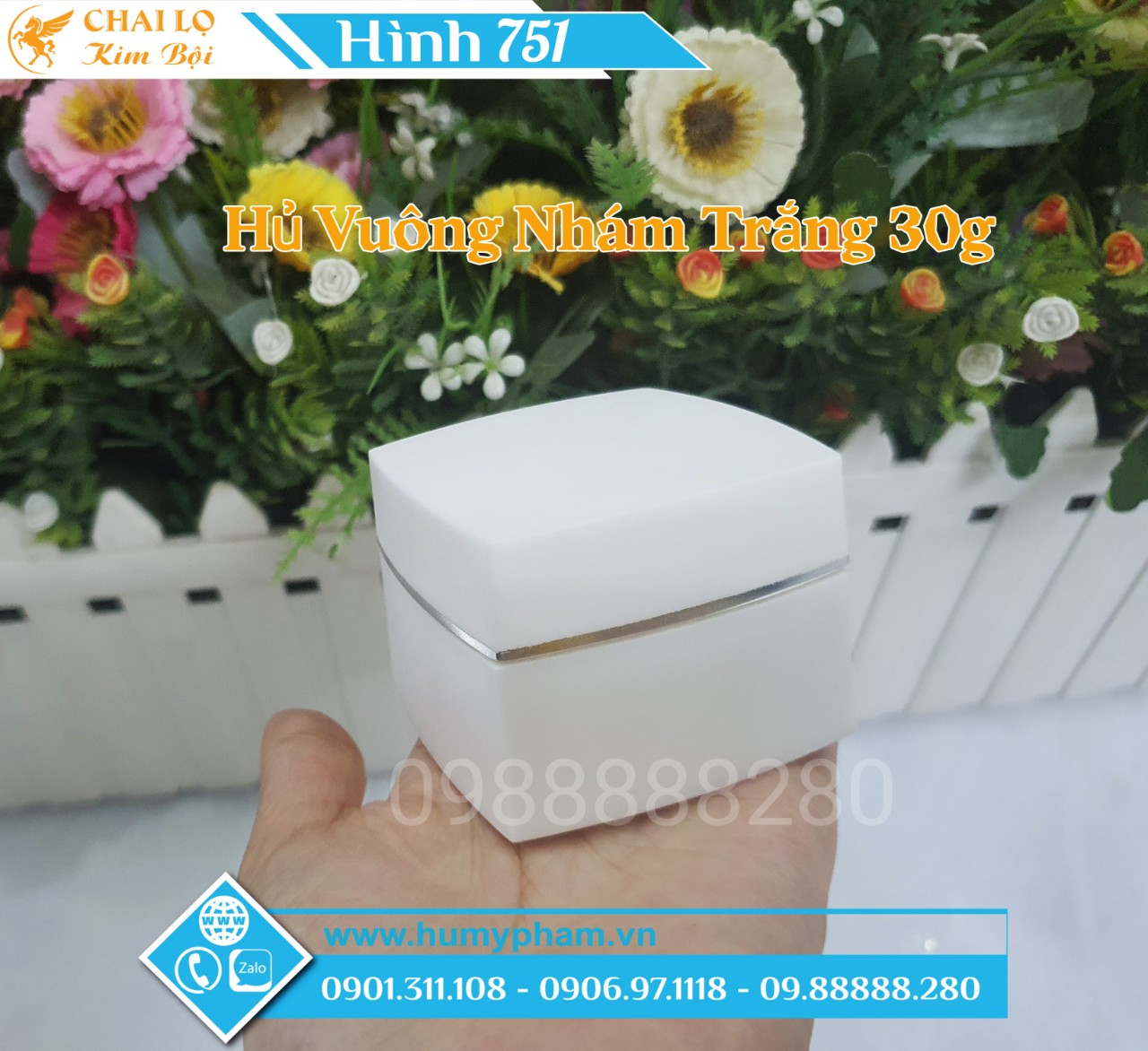 hủ đựng kem vuông