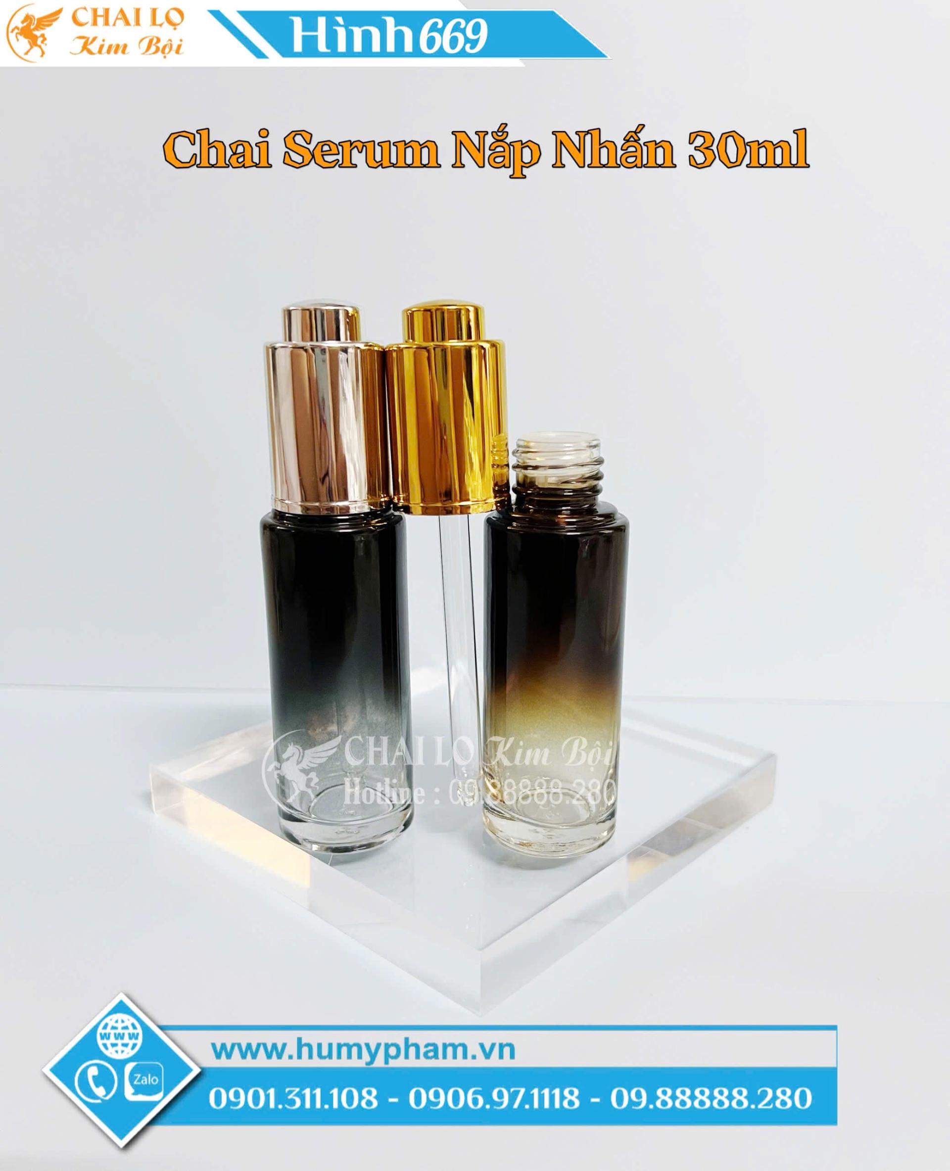 chai serum nắp nhấn