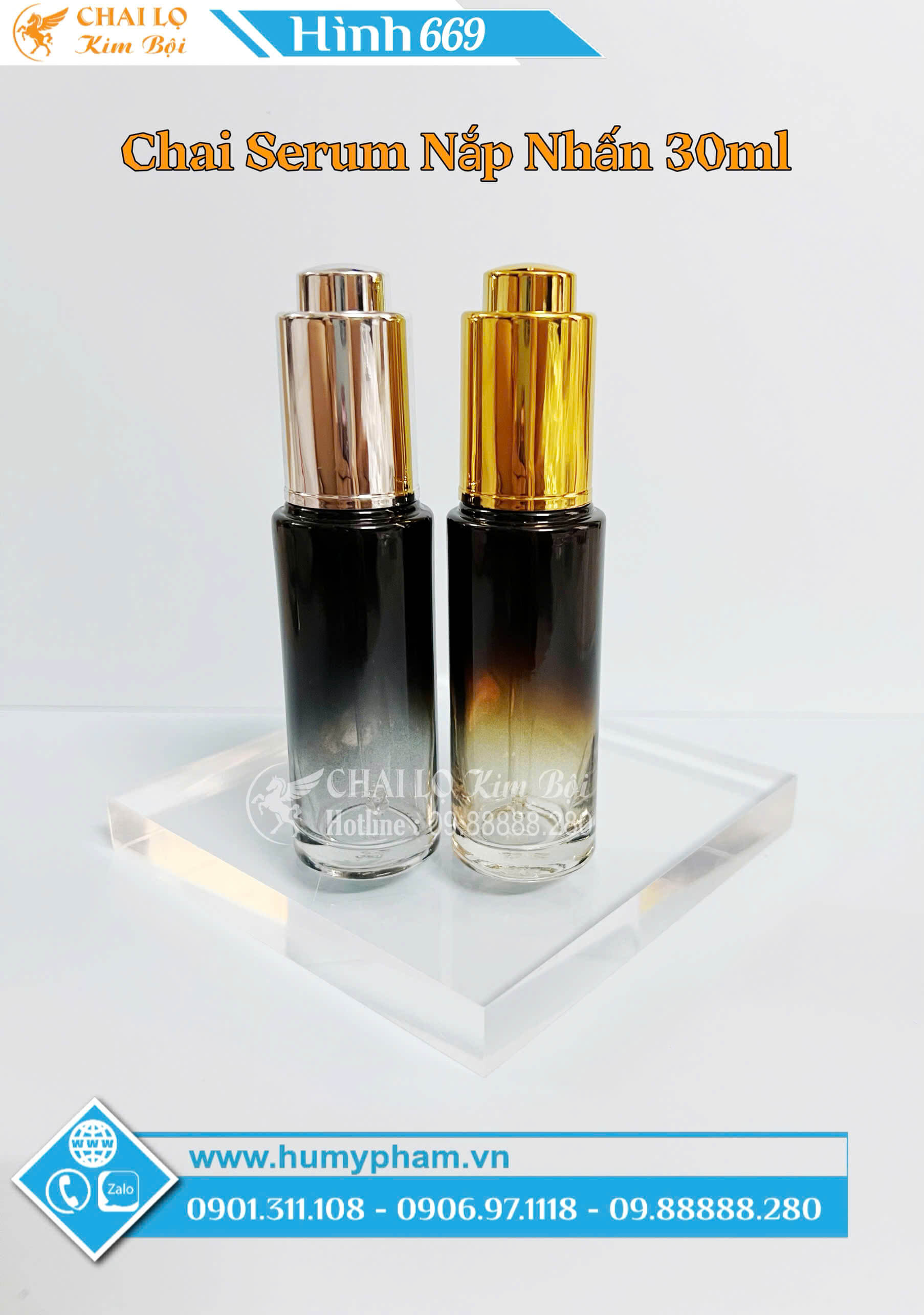 chai serum nắp nhấn 30ml