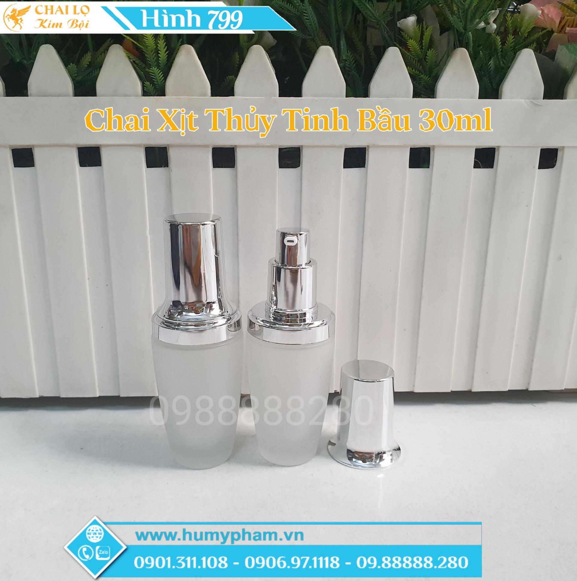 chai chiết serum, chai xịt thủy tinh 30ml
