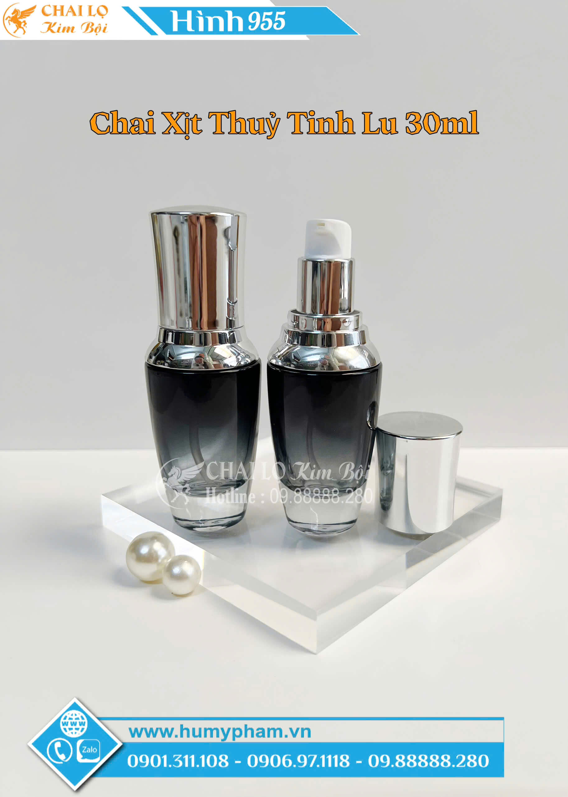 chai xịt thủy tinh