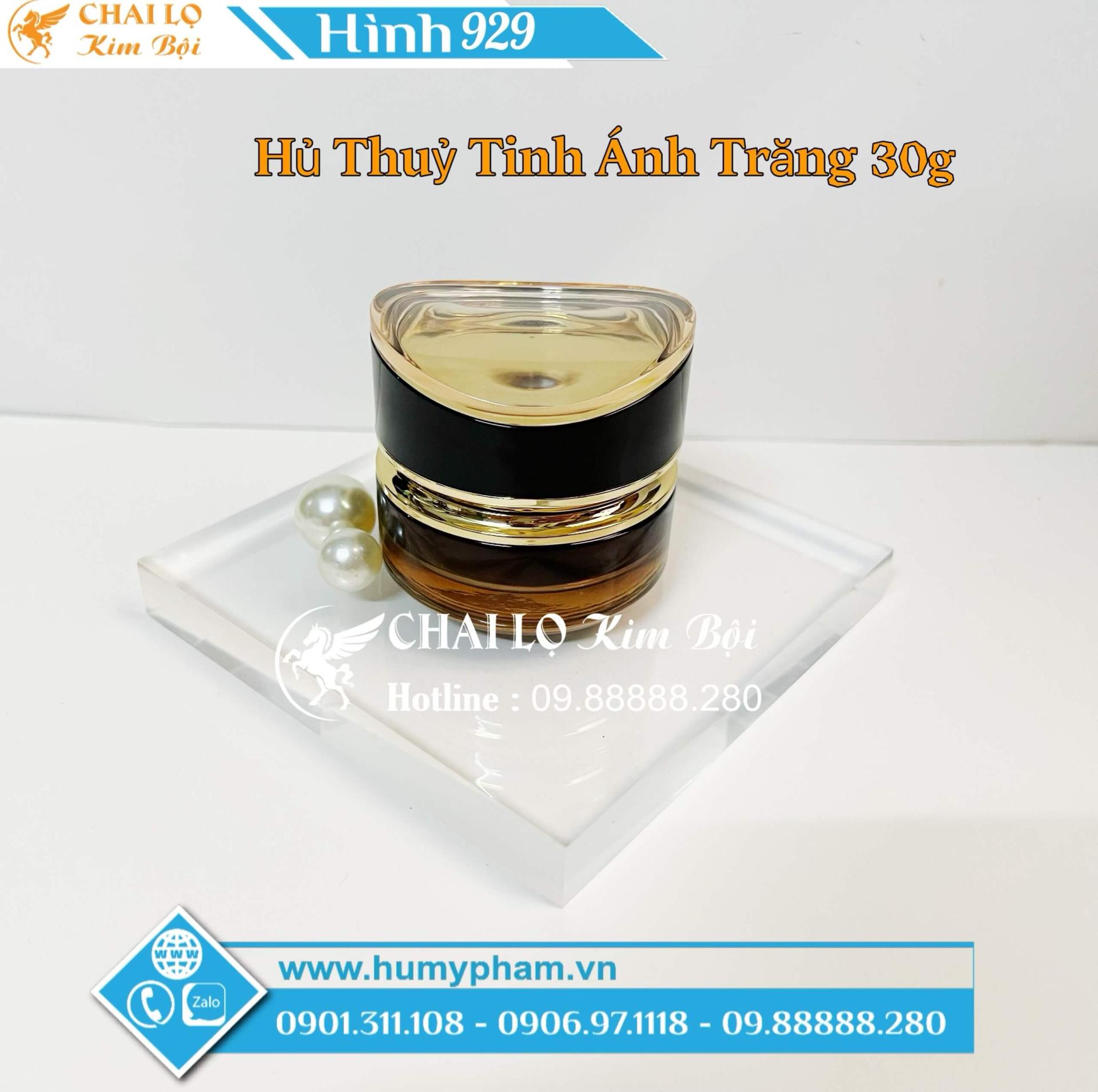 hủ thủy tinh 30g đen cao cấp