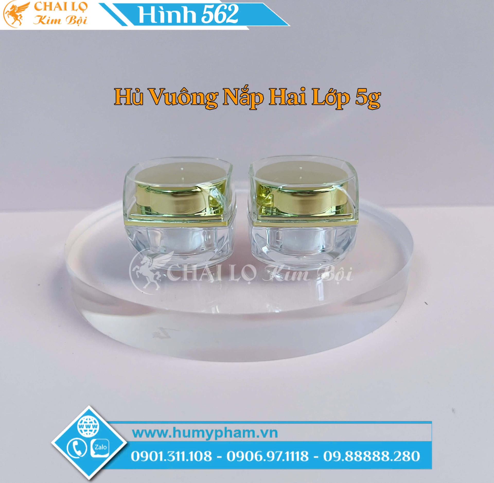 hủ đựng kem nắp hai lớp 5g