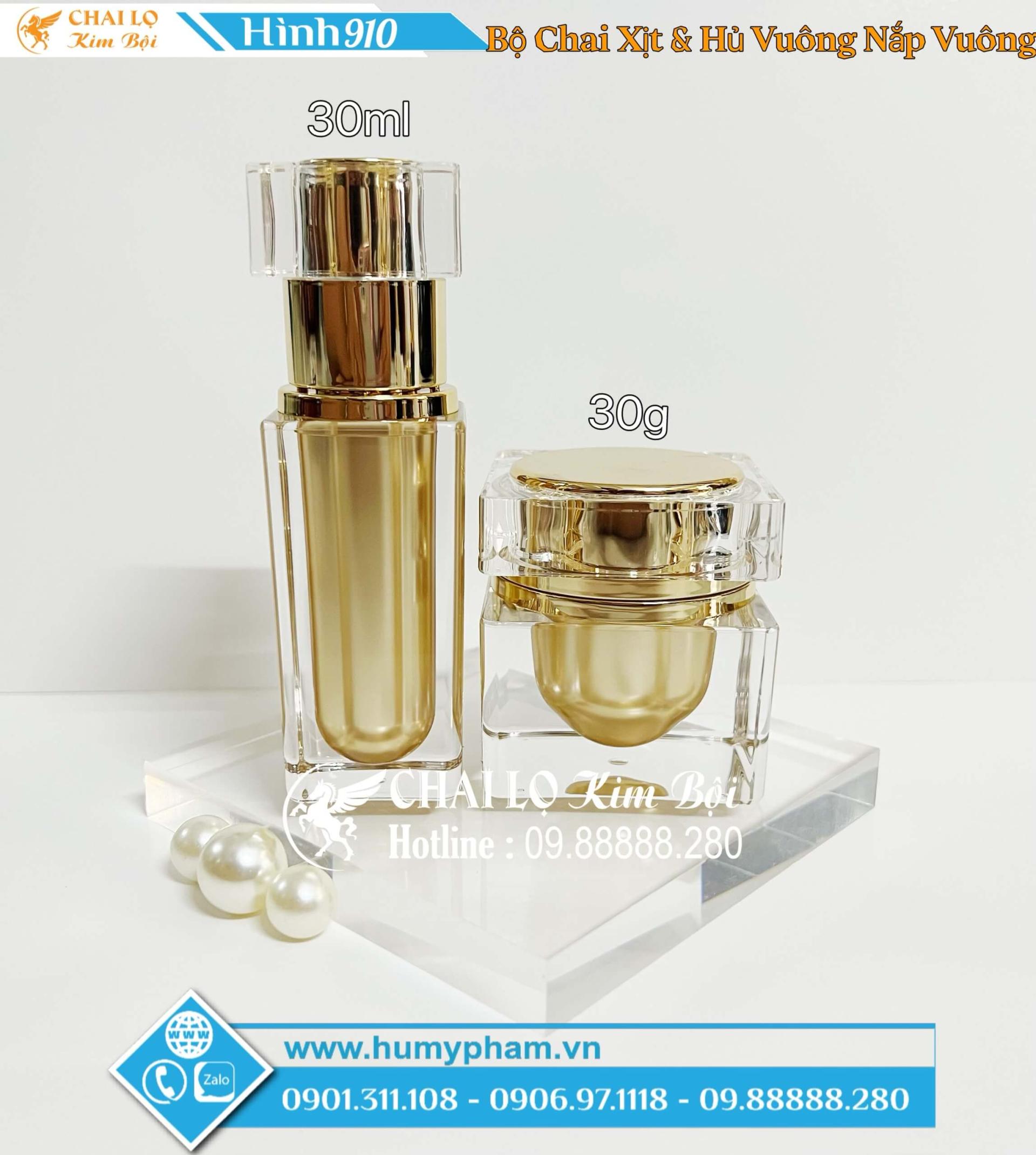 set bộ chai lọ mỹ phẩm