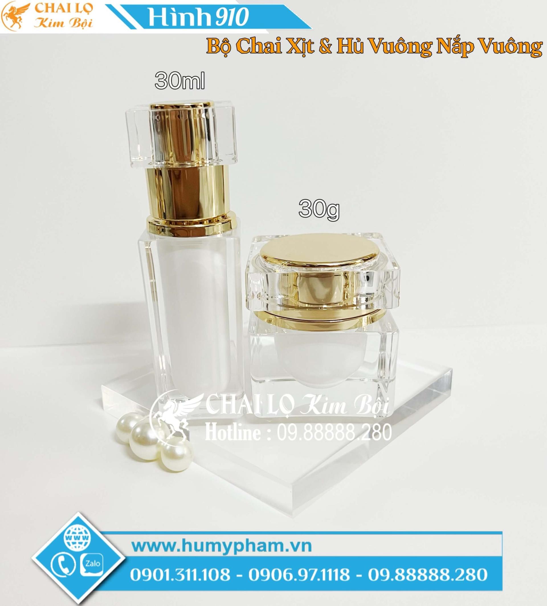set bộ chai lọ mỹ phẩm