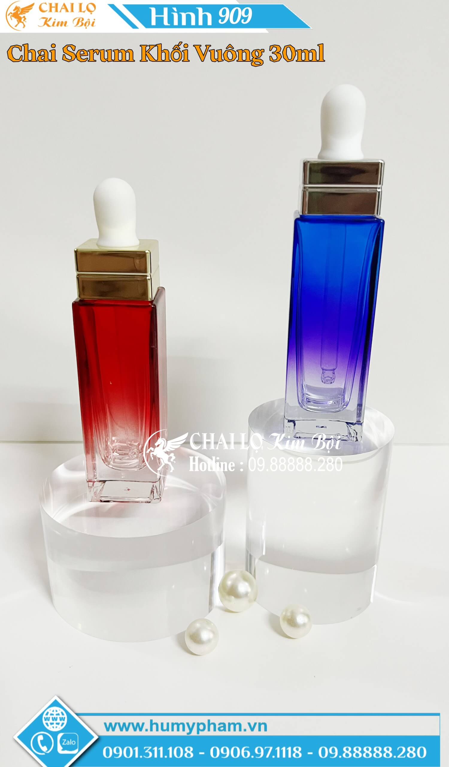 chai chiết serum vuông 30ml