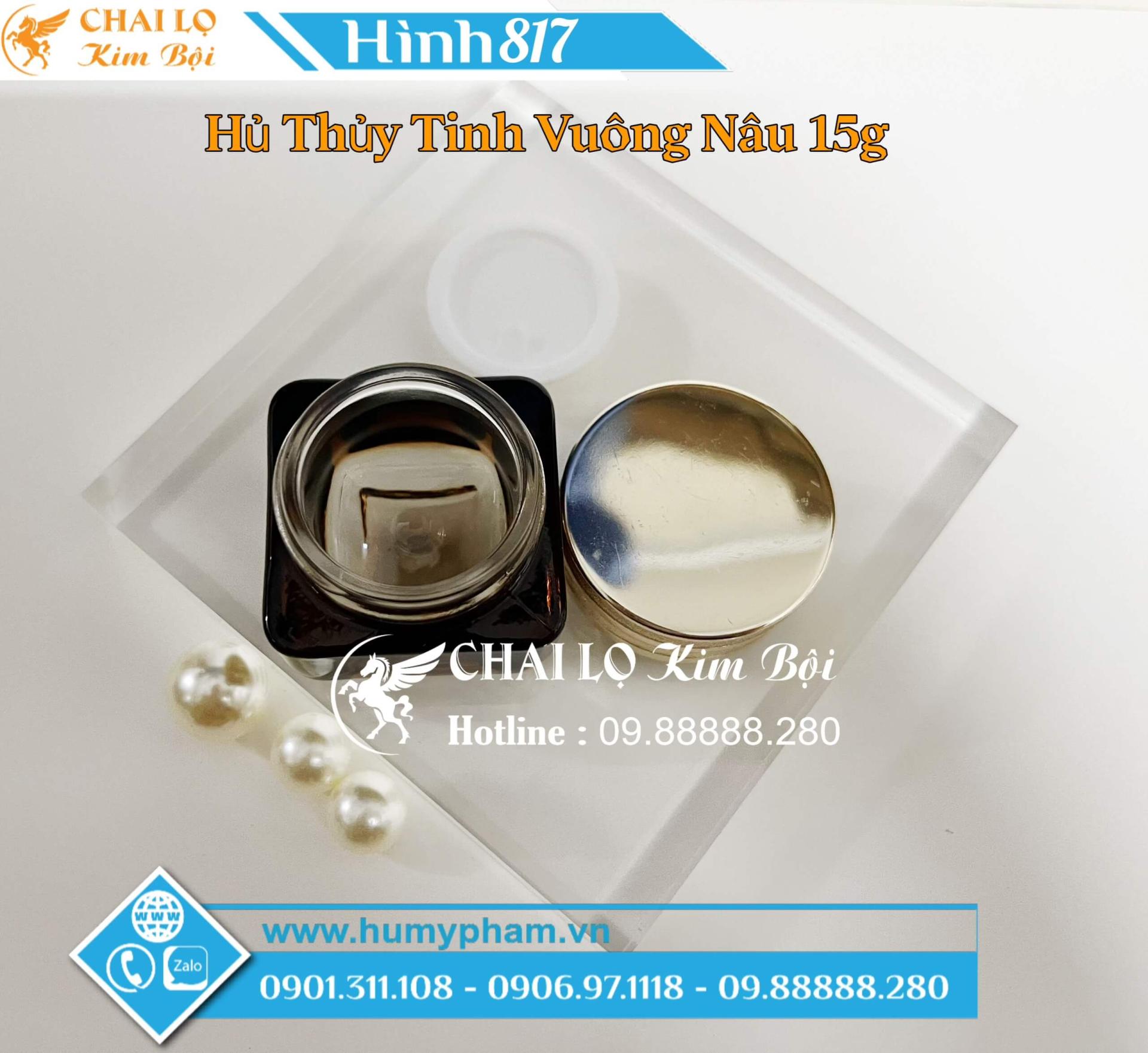 hủ thủy tinh nâu vuông