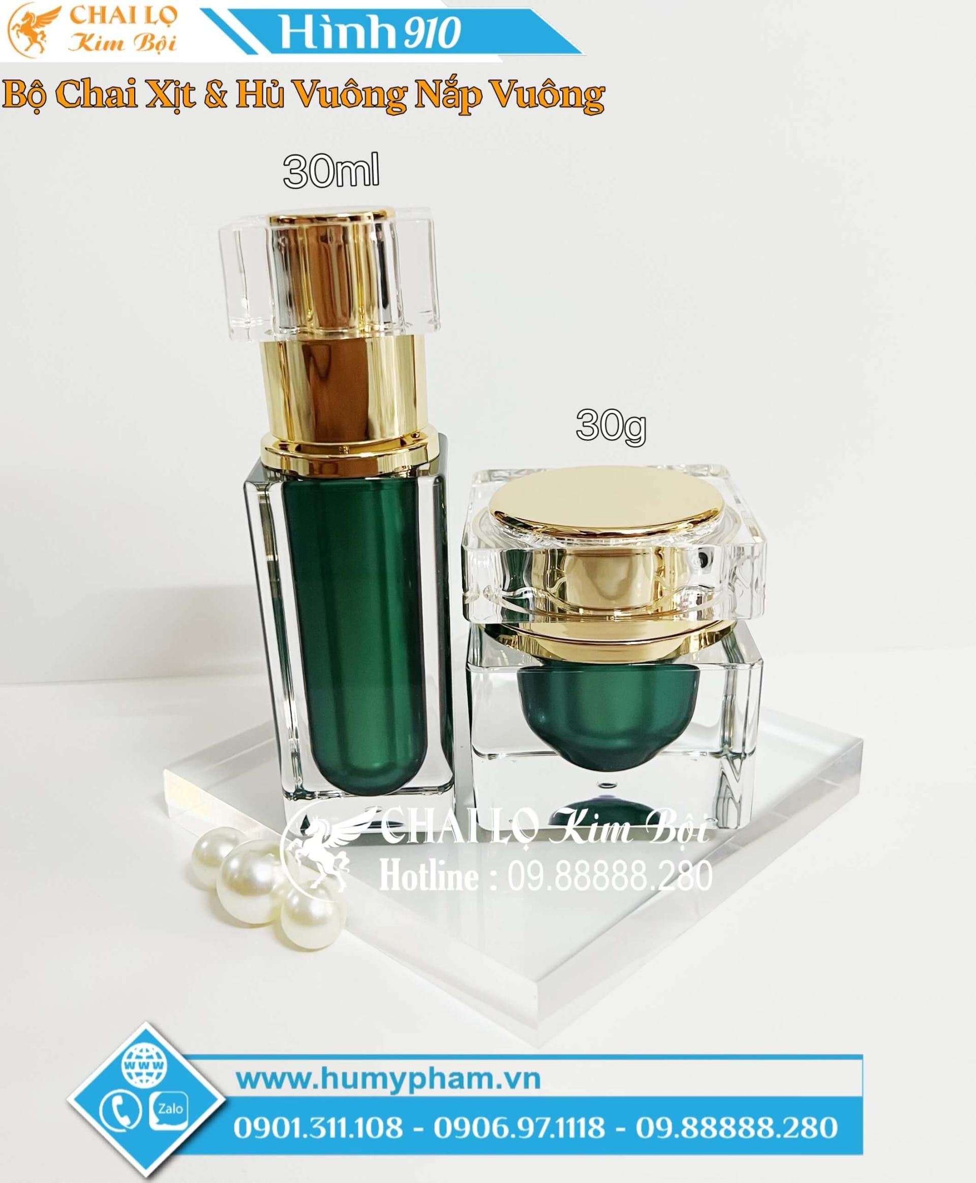 set bộ chai lọ mỹ phẩm