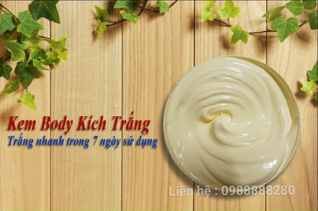 kem body kích trắng