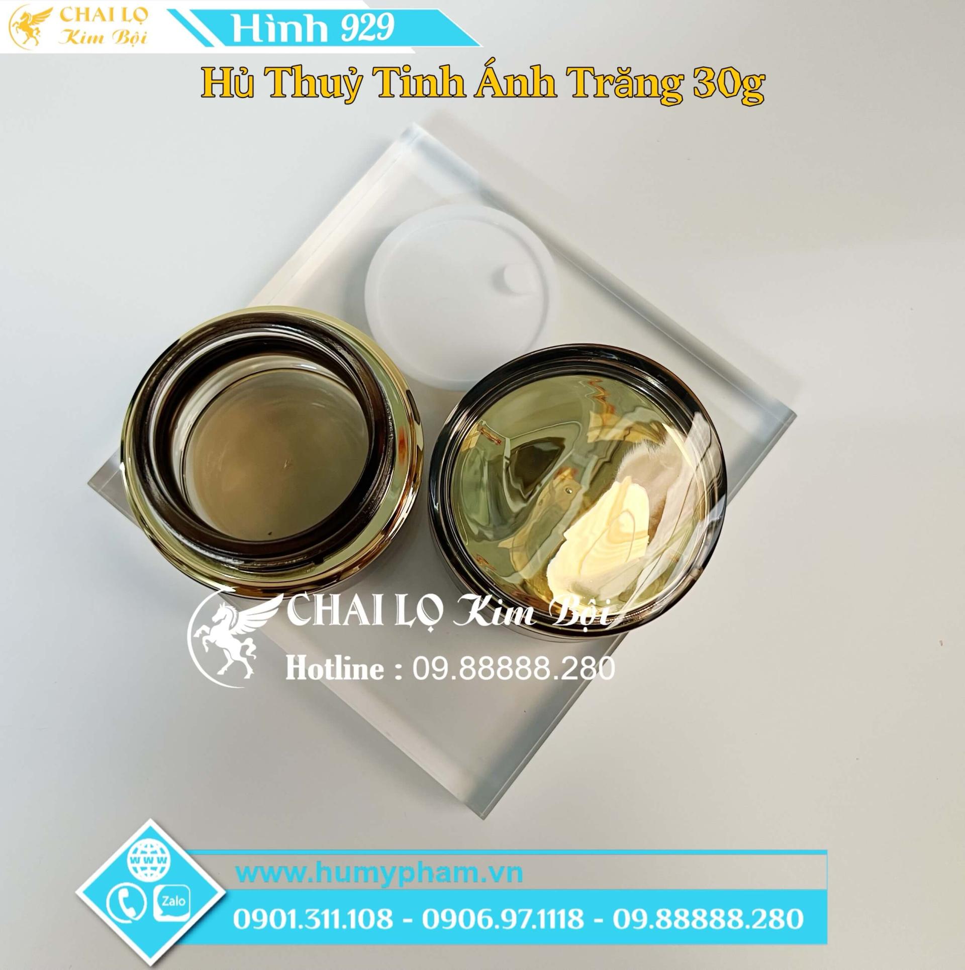 hủ thủy tinh 30g đen cao cấp