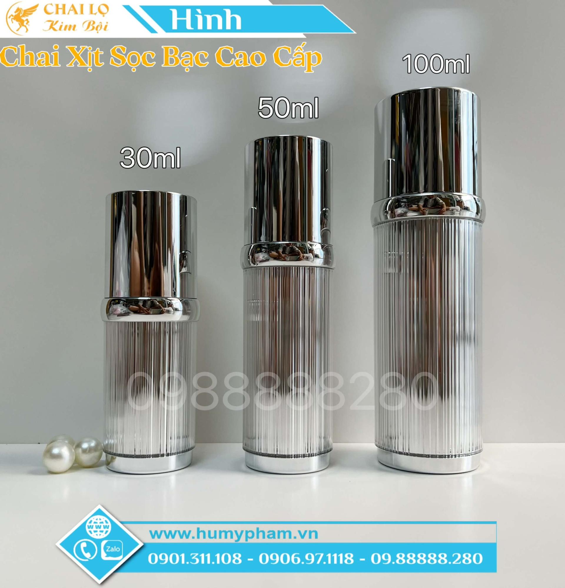 chai lọ sọc bạc cao cấp
