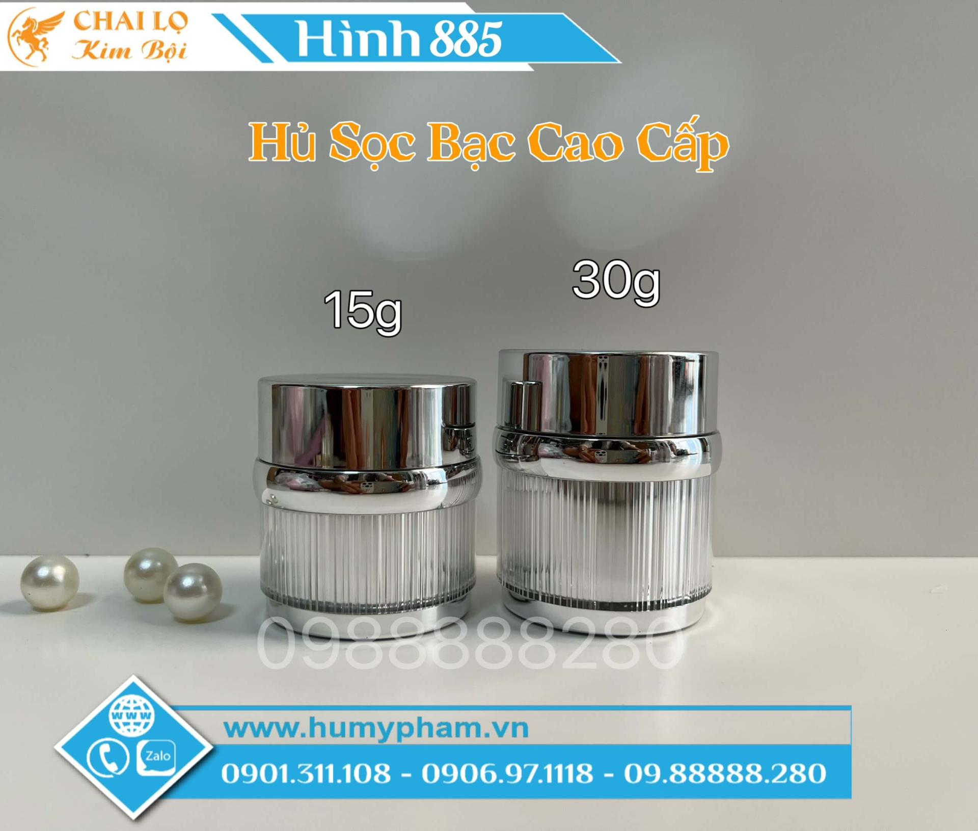 chai lọ sọc bạc cao cấp