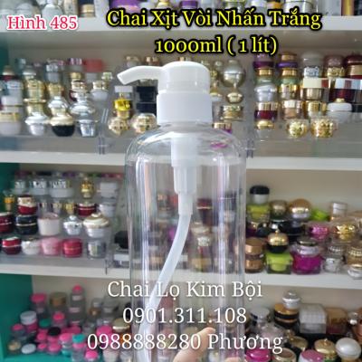 CHAI PET VÒI XỊT TRẮNG 1000ML