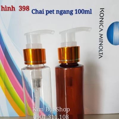 CHAI PET NGANG VÒI XỊT XI VÀNG 100ML