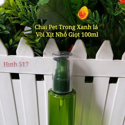 CHAI PET XANH TRONG VÒI XỊT NHỎ GIỌT 100ML