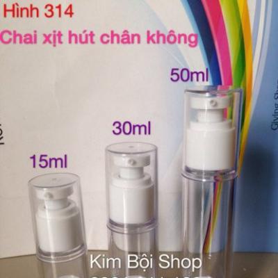 CHAI XỊT CHÂN KHÔNG TRẮNG 15ML 30ML 50ML