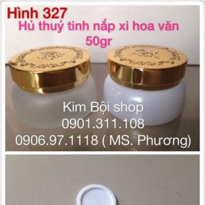 Hủ Thủy Tinh Nắp Hoa Văn 50g