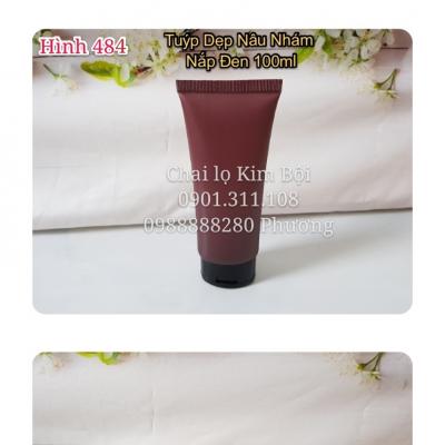 Tuýp Dẹp Nâu Nhám Nắp Đen 100ml