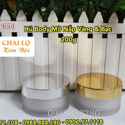 HỦ BODY MỜ NẮP VÀNG & BẠC 200g