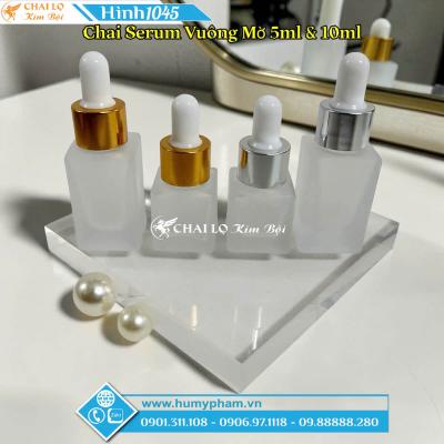 Chai Chiết Serum Vuông Mờ 5ml và 10ml