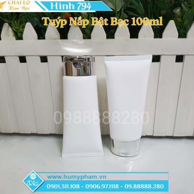 TUÝP MỸ PHẨM NẮP BẬT BẠC 100ML