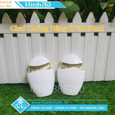 CHAI OVAL ĐỰNG SỮA CHỐNG NẮNG 60ml