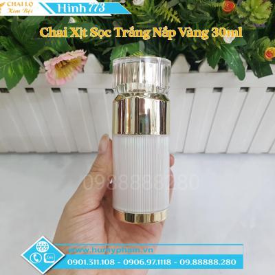 CHAI XỊT SỌC TRẮNG NẮP VÀNG 30ML