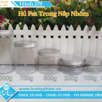 Hủ Nhựa Pet Trong Nắp Nhôm