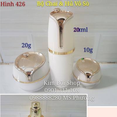 BỘ CHAI LỌ VỎ SÒ TRẮNG