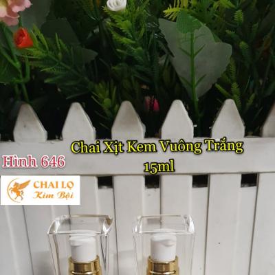 CHAI VUÔNG TRẮNG XỊT 15ML CAO CẤP